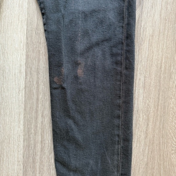 Levi's Women's Gray Black Distressed Skinny Jeans Size 25 Streetwear Denim - Picture 6 of 13